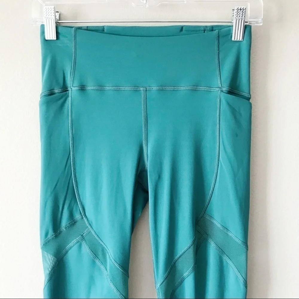 Lululemon On Pace Crop 21” Deep Cove Green Sz 4